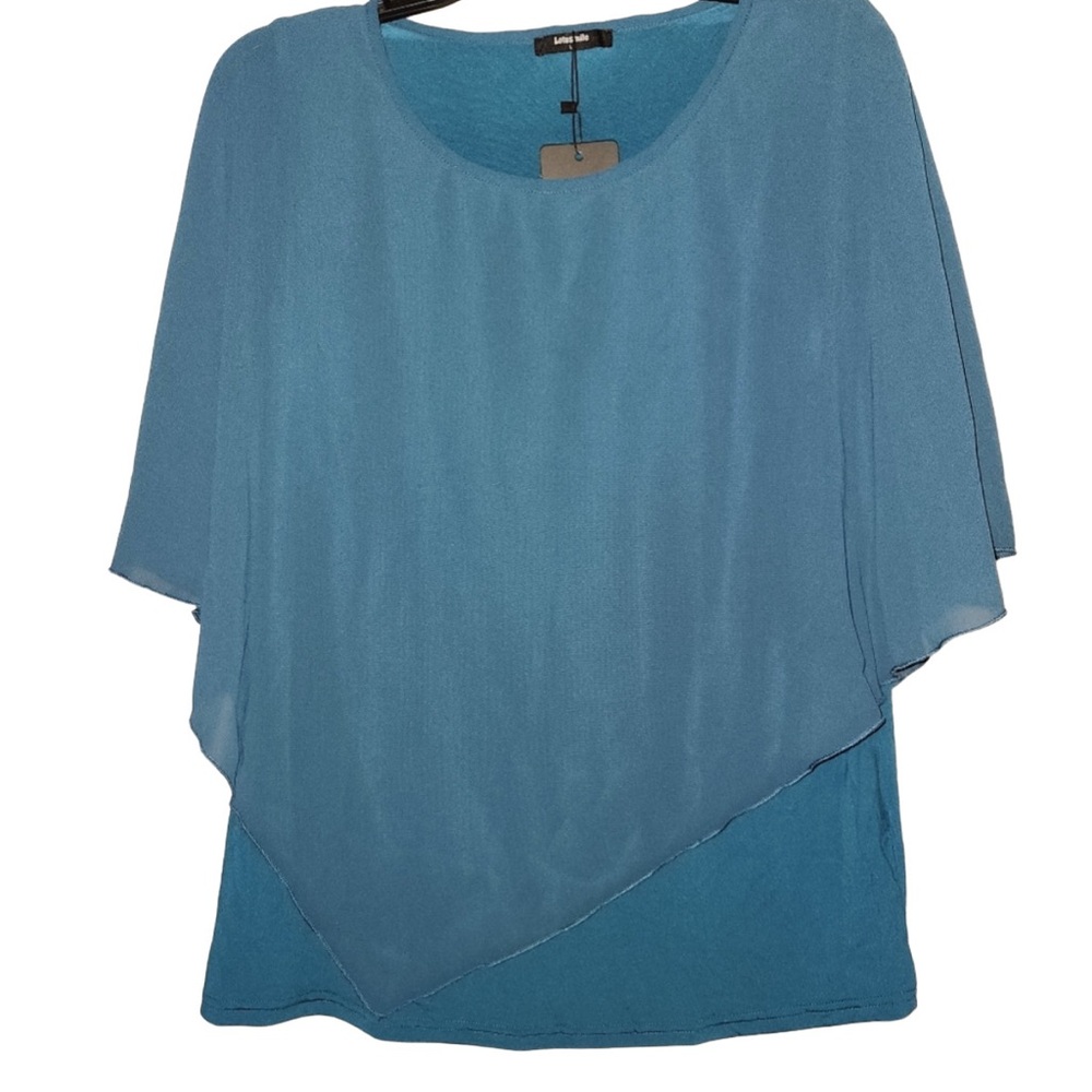 NWT Lotusmile Sheer Blouse size Large